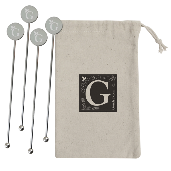 Stainless Steel Cocktail Stirrers Set - Stainless Steel Cocktail Stirrers Set - Image 0 of 1