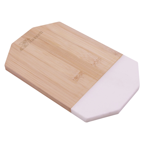 Octagonal Marble & Bamboo Cutting Board - Octagonal Marble & Bamboo Cutting Board - Image 0 of 2