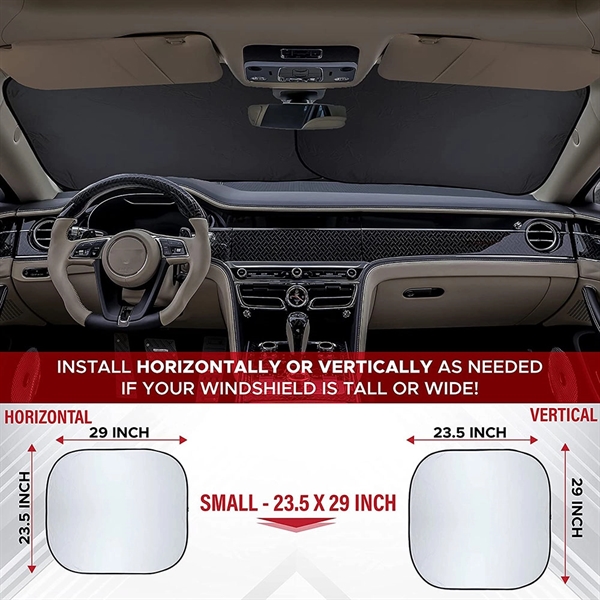 Car Windshield Sunshade 2-Pieces - Car Windshield Sunshade 2-Pieces - Image 1 of 2
