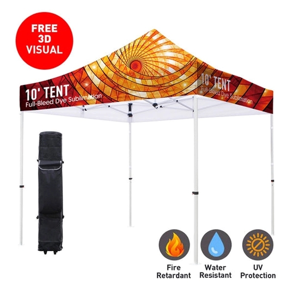 Premium Aluminum 10' Tent Kit (Full-Bleed Dye Sublimation) - Premium Aluminum 10' Tent Kit (Full-Bleed Dye Sublimation) - Image 0 of 4