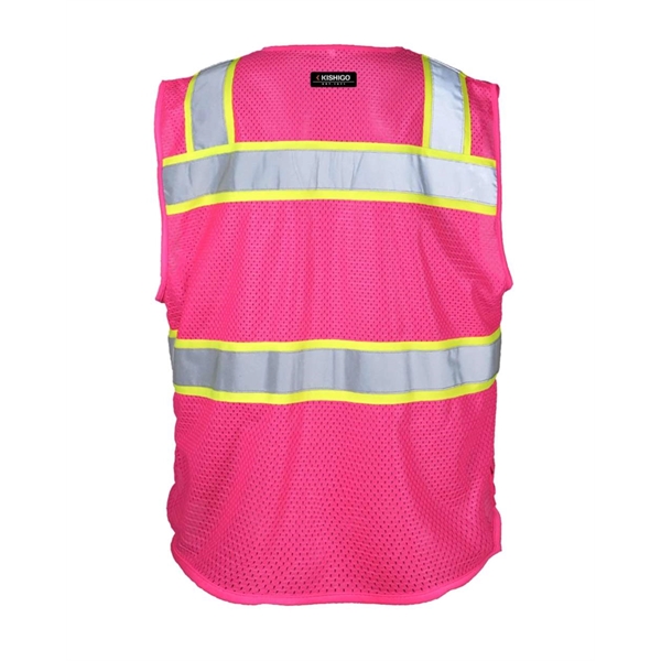 Kishigo EV Series® Enhanced Visibility 3 Pocket Mesh Vest - Kishigo EV Series® Enhanced Visibility 3 Pocket Mesh Vest - Image 4 of 8