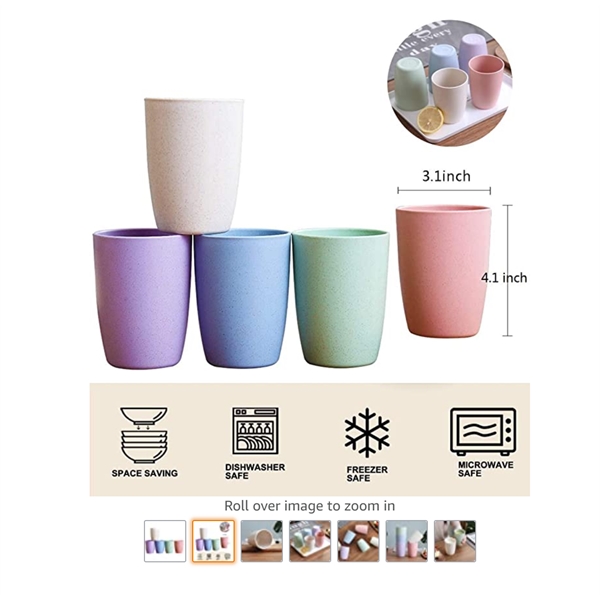 12Oz Reusable Wheat Straw Cups - 12Oz Reusable Wheat Straw Cups - Image 0 of 2