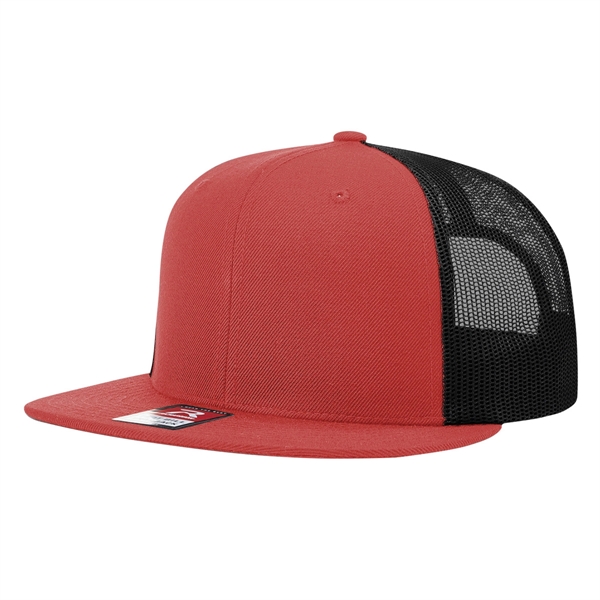 Richardson® Wool Blend Flat Bill Trucker - Richardson® Wool Blend Flat Bill Trucker - Image 0 of 32