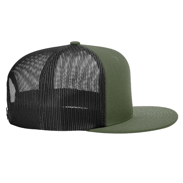 Richardson® Wool Blend Flat Bill Trucker - Richardson® Wool Blend Flat Bill Trucker - Image 6 of 32