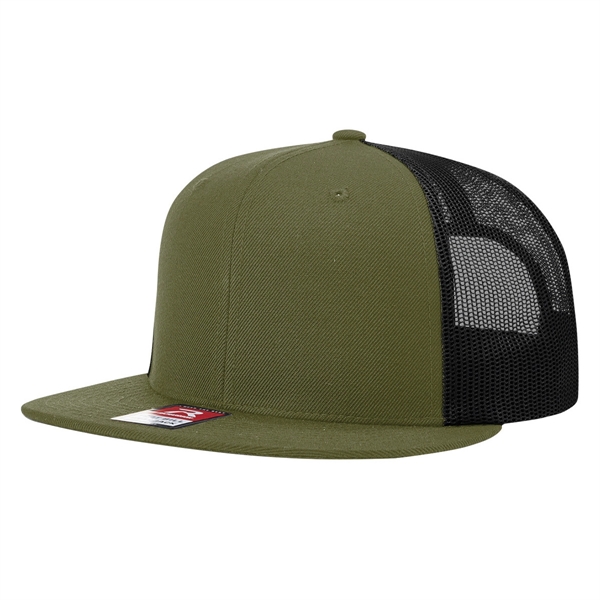 Richardson® Wool Blend Flat Bill Trucker - Richardson® Wool Blend Flat Bill Trucker - Image 8 of 32