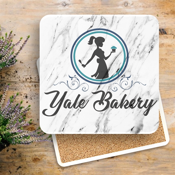 Faux White Marble Absorbent Stone Coaster - Faux White Marble Absorbent Stone Coaster - Image 2 of 11