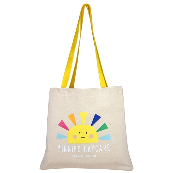 Flat Cotton Tote, with Poly Handles, Nylon Liner - Flat Cotton Tote, with Poly Handles, Nylon Liner - Image 0 of 3
