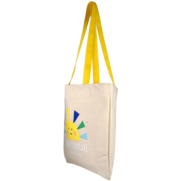 Flat Cotton Tote, with Poly Handles, Nylon Liner - Flat Cotton Tote, with Poly Handles, Nylon Liner - Image 1 of 3