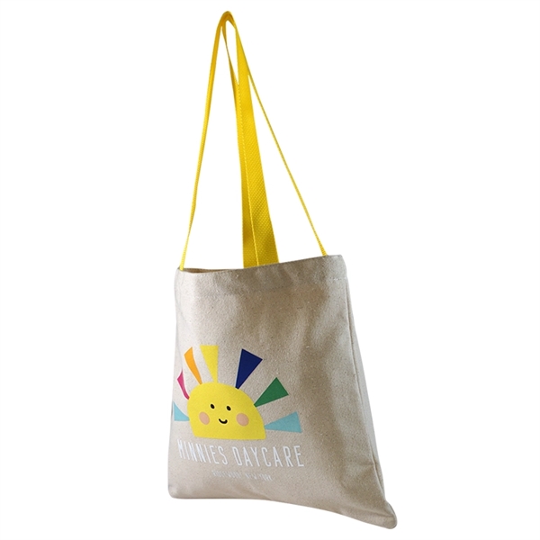 Flat Cotton Tote, with Poly Handles, Nylon Liner - Flat Cotton Tote, with Poly Handles, Nylon Liner - Image 2 of 3