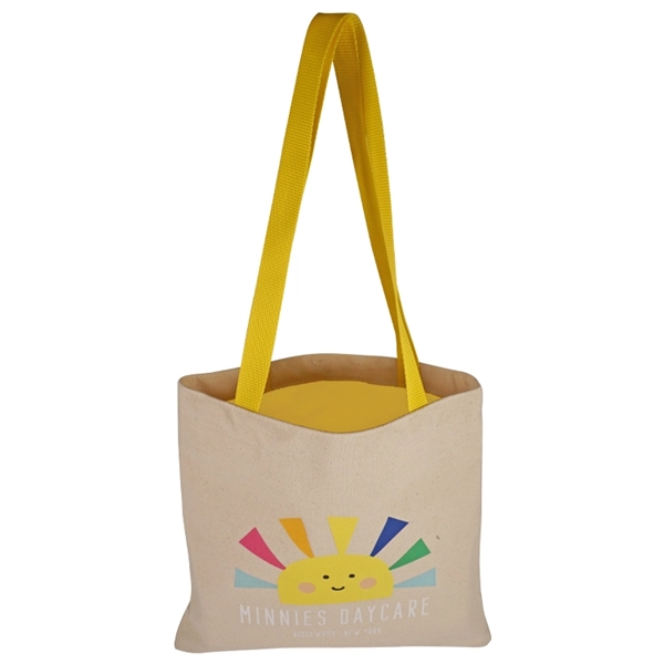 Flat Cotton Tote, with Poly Handles, Nylon Liner - Flat Cotton Tote, with Poly Handles, Nylon Liner - Image 3 of 3