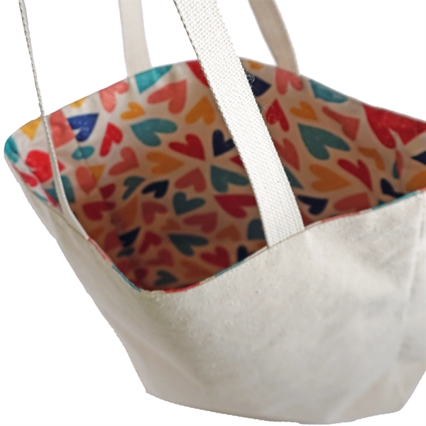Full Side Gusset Cotton Tote, with Cotton Handles & Liner - Full Side Gusset Cotton Tote, with Cotton Handles & Liner - Image 2 of 2