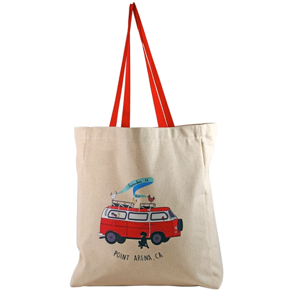 Full Side Gusset Cotton Tote, with Poly Handles & Liner - Full Side Gusset Cotton Tote, with Poly Handles & Liner - Image 0 of 2