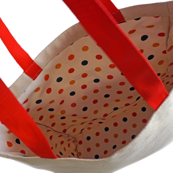Full Side Gusset Cotton Tote, with Poly Handles & Liner - Full Side Gusset Cotton Tote, with Poly Handles & Liner - Image 2 of 2