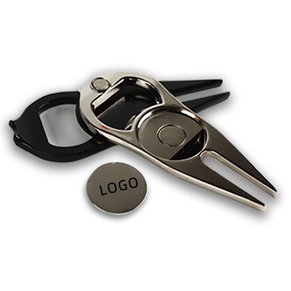 Golf Divot Repair Tool w/ Removable Marker & Bottle Opener - Golf Divot Repair Tool w/ Removable Marker & Bottle Opener - Image 4 of 6