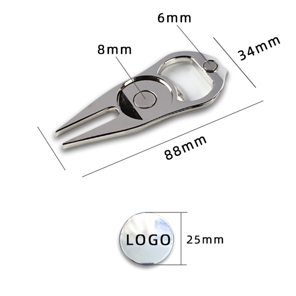 Golf Divot Repair Tool w/ Removable Marker & Bottle Opener - Golf Divot Repair Tool w/ Removable Marker & Bottle Opener - Image 5 of 6