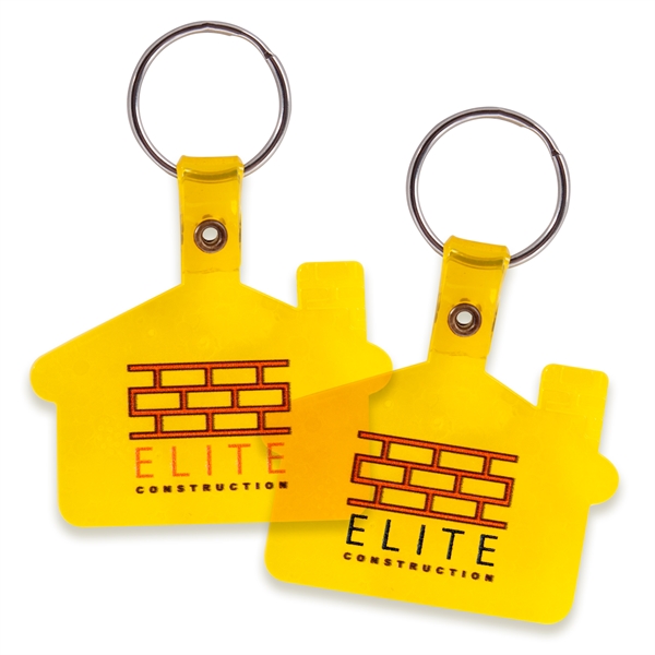 House Shaped Soft Plastic Key Tag (2 Color Imprint) - House Shaped Soft Plastic Key Tag (2 Color Imprint) - Image 0 of 7