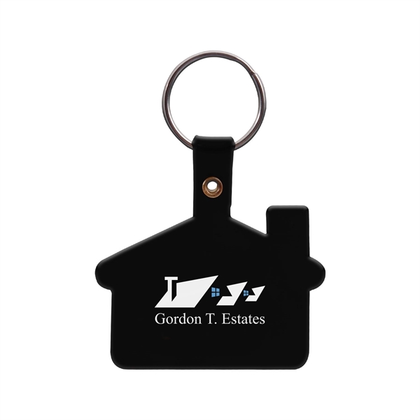 House Shaped Soft Plastic Key Tag (2 Color Imprint) - House Shaped Soft Plastic Key Tag (2 Color Imprint) - Image 1 of 7