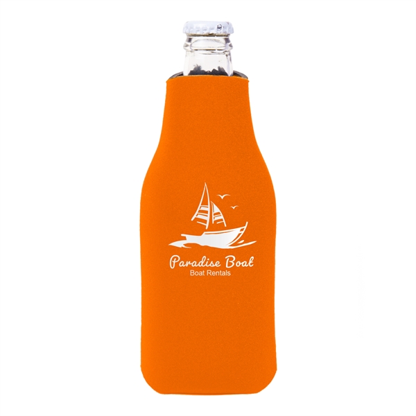 Zipper Beer Bottle Cooler w/ 1 Color Imprint - Zipper Beer Bottle Cooler w/ 1 Color Imprint - Image 8 of 26