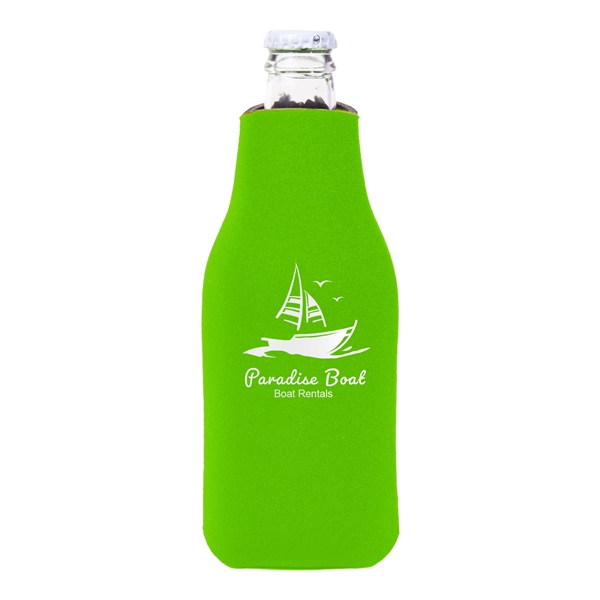 Zipper Beer Bottle Cooler w/ 1 Color Imprint - Zipper Beer Bottle Cooler w/ 1 Color Imprint - Image 15 of 26