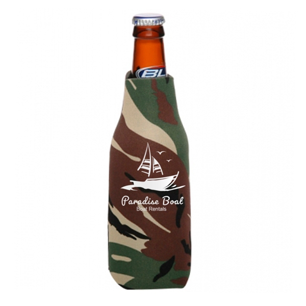 Zipper Beer Bottle Cooler w/ 2 Color Imprint - Zipper Beer Bottle Cooler w/ 2 Color Imprint - Image 3 of 13