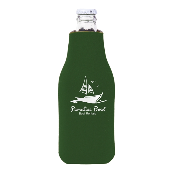 Zipper Beer Bottle Cooler w/ 2 Color Imprint - Zipper Beer Bottle Cooler w/ 2 Color Imprint - Image 4 of 13