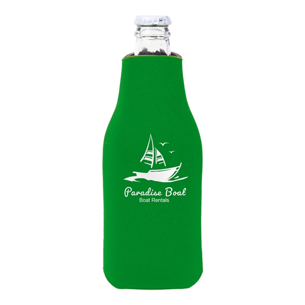 Zipper Beer Bottle Cooler w/ 2 Color Imprint - Zipper Beer Bottle Cooler w/ 2 Color Imprint - Image 5 of 13