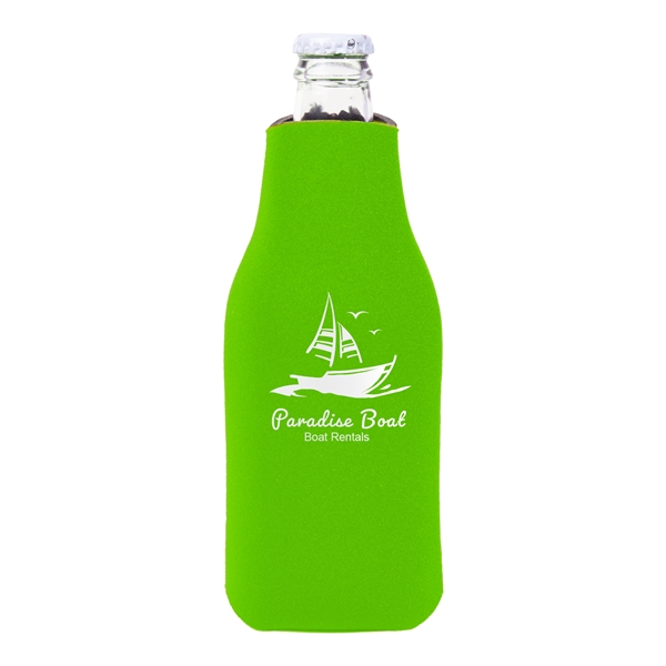 Zipper Beer Bottle Cooler w/ 2 Color Imprint - Zipper Beer Bottle Cooler w/ 2 Color Imprint - Image 6 of 13