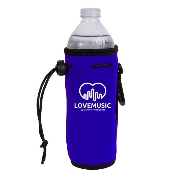 Neoprene Water Bottle Drawstring Cooler w/ 1 Color Imprint - Neoprene Water Bottle Drawstring Cooler w/ 1 Color Imprint - Image 6 of 6