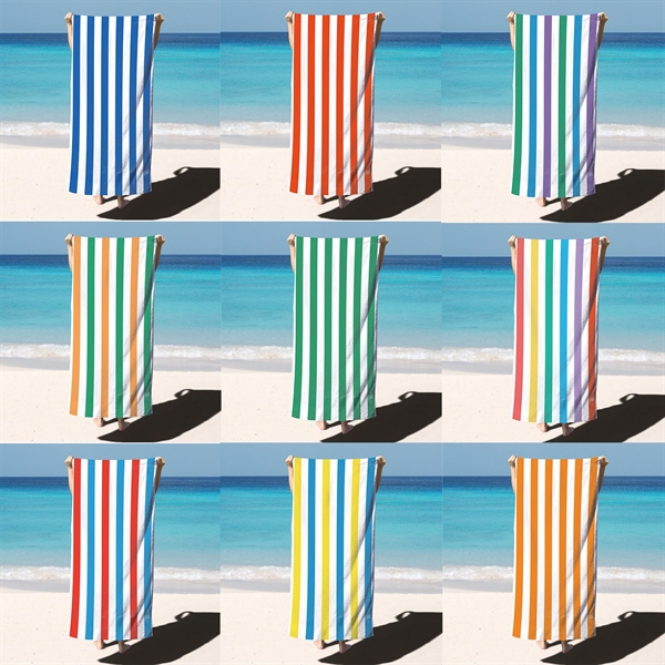 Microfiber Cabana Stripe Beach Towel - Microfiber Cabana Stripe Beach Towel - Image 1 of 1