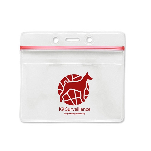 Horizontal Resealable Badge Holder 4.25" x 3.70" - Horizontal Resealable Badge Holder 4.25" x 3.70" - Image 0 of 1