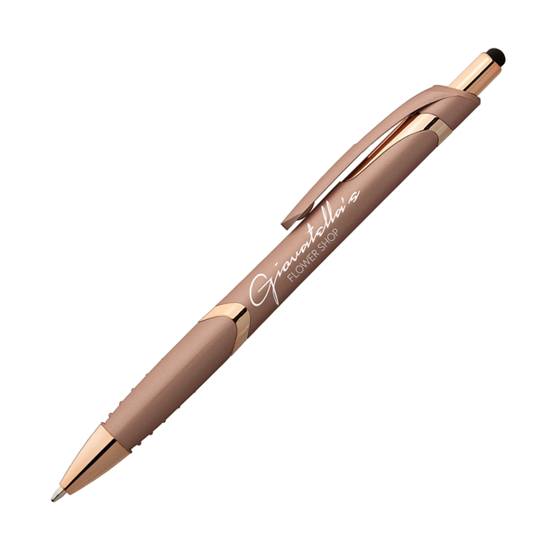 Gemini Softy Rose Gold Pen with Stylus - Gemini Softy Rose Gold Pen with Stylus - Image 6 of 7