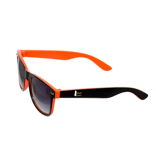 Miami Dual Tone Sunglasses w/ 2 Color Imprint - Miami Dual Tone Sunglasses w/ 2 Color Imprint - Image 3 of 11