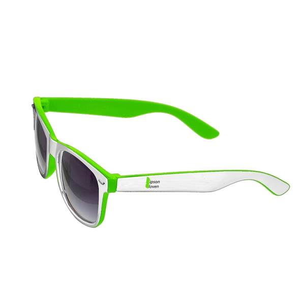 Miami Dual Tone Sunglasses w/ 2 Color Imprint - Miami Dual Tone Sunglasses w/ 2 Color Imprint - Image 8 of 11