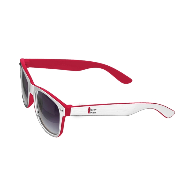 Miami Dual Tone Sunglasses w/ 2 Color Imprint - Miami Dual Tone Sunglasses w/ 2 Color Imprint - Image 10 of 11