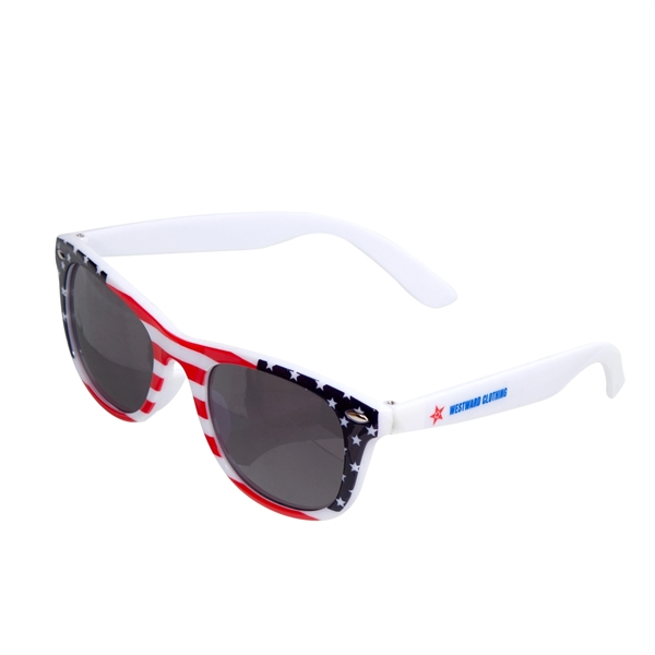 Stars & Stripes Sunglasses w/ 2 Color Imprint - Stars & Stripes Sunglasses w/ 2 Color Imprint - Image 0 of 0