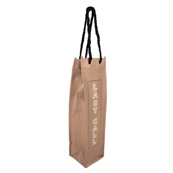 Bodega Non-Woven One Bottle Wine Bags w/ 2 Color Imprint - Bodega Non-Woven One Bottle Wine Bags w/ 2 Color Imprint - Image 3 of 4