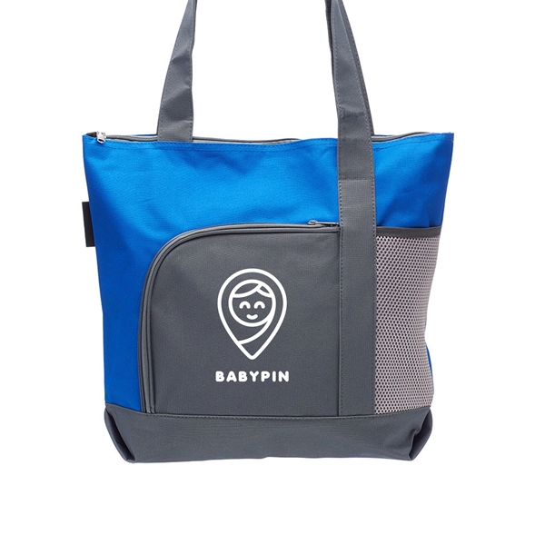 PIONEER Two-tone Tote Bags w/ 1 Color Imprint - PIONEER Two-tone Tote Bags w/ 1 Color Imprint - Image 3 of 13