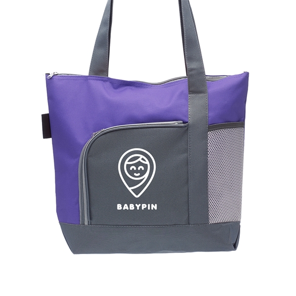 PIONEER Two-tone Tote Bags w/ 1 Color Imprint - PIONEER Two-tone Tote Bags w/ 1 Color Imprint - Image 9 of 13