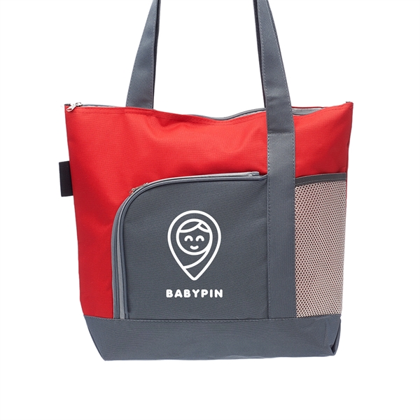 PIONEER Two-tone Tote Bags w/ 1 Color Imprint - PIONEER Two-tone Tote Bags w/ 1 Color Imprint - Image 11 of 13