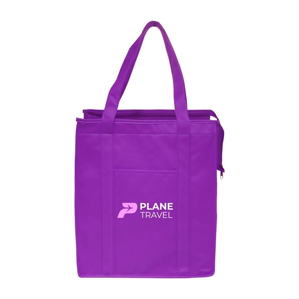 STAY-COOL Non-Woven Insulated Tote Bags w/ 2 Color Imprint - STAY-COOL Non-Woven Insulated Tote Bags w/ 2 Color Imprint - Image 5 of 9