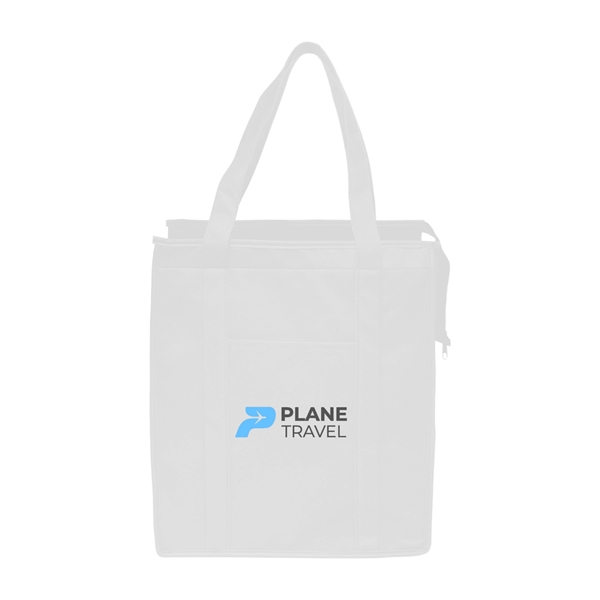 STAY-COOL Non-Woven Insulated Tote Bags w/ 2 Color Imprint - STAY-COOL Non-Woven Insulated Tote Bags w/ 2 Color Imprint - Image 8 of 9