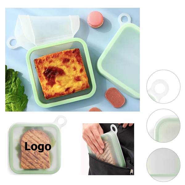 Sandwich Container Reusable Silicone Bento Lunch Box - Sandwich Container Reusable Silicone Bento Lunch Box - Image 0 of 0