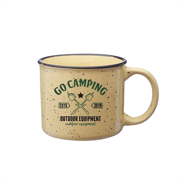 13 oz. Ceramic Campfire Custom Coffee Mug w/ 2 Color Imprint - 13 oz. Ceramic Campfire Custom Coffee Mug w/ 2 Color Imprint - Image 0 of 9