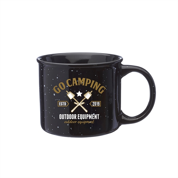 13 oz. Ceramic Campfire Custom Coffee Mug w/ 2 Color Imprint - 13 oz. Ceramic Campfire Custom Coffee Mug w/ 2 Color Imprint - Image 1 of 9