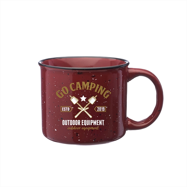 13 oz. Ceramic Campfire Custom Coffee Mug w/ 2 Color Imprint - 13 oz. Ceramic Campfire Custom Coffee Mug w/ 2 Color Imprint - Image 6 of 9