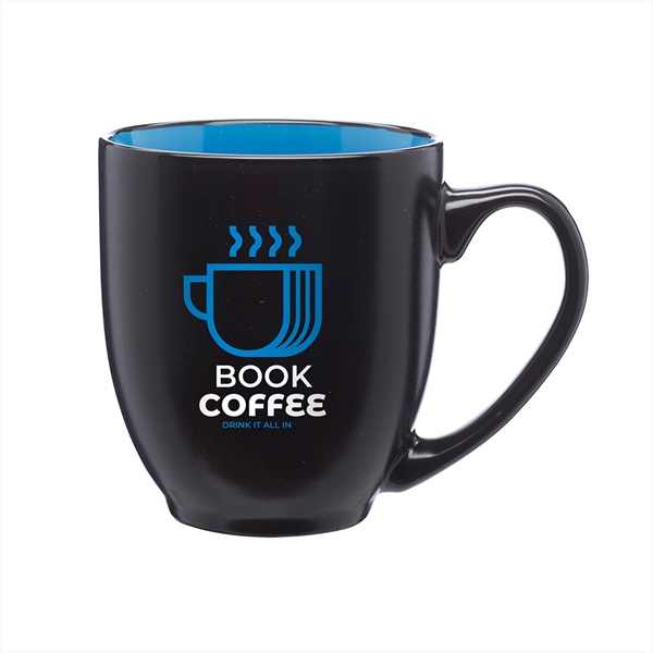 16 oz. Hidden Hue Ceramic Bistro Mug w/ 2 Color Imprint - 16 oz. Hidden Hue Ceramic Bistro Mug w/ 2 Color Imprint - Image 1 of 8