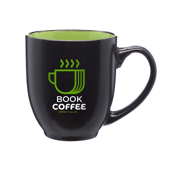 16 oz. Hidden Hue Ceramic Bistro Mug w/ 2 Color Imprint - 16 oz. Hidden Hue Ceramic Bistro Mug w/ 2 Color Imprint - Image 2 of 8