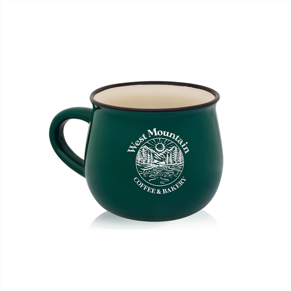 12 oz. Two-Tone Potbelly Ceramic Mug w/ 1 Color Imprint - 12 oz. Two-Tone Potbelly Ceramic Mug w/ 1 Color Imprint - Image 5 of 8