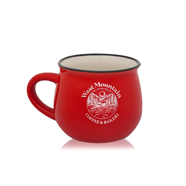 12 oz. Two-Tone Potbelly Ceramic Mug w/ 1 Color Imprint - 12 oz. Two-Tone Potbelly Ceramic Mug w/ 1 Color Imprint - Image 7 of 8