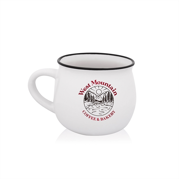 12 oz. Two-Tone Potbelly Ceramic Mug w/ 2 Color Imprint - 12 oz. Two-Tone Potbelly Ceramic Mug w/ 2 Color Imprint - Image 0 of 4